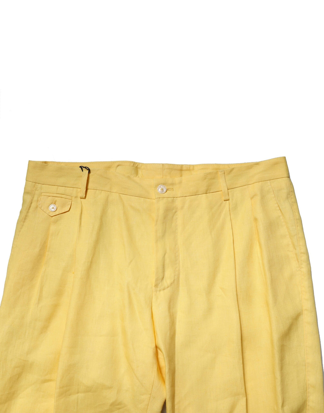 Dolce & Gabbana Yellow Flax Tapered Dress Men Pants