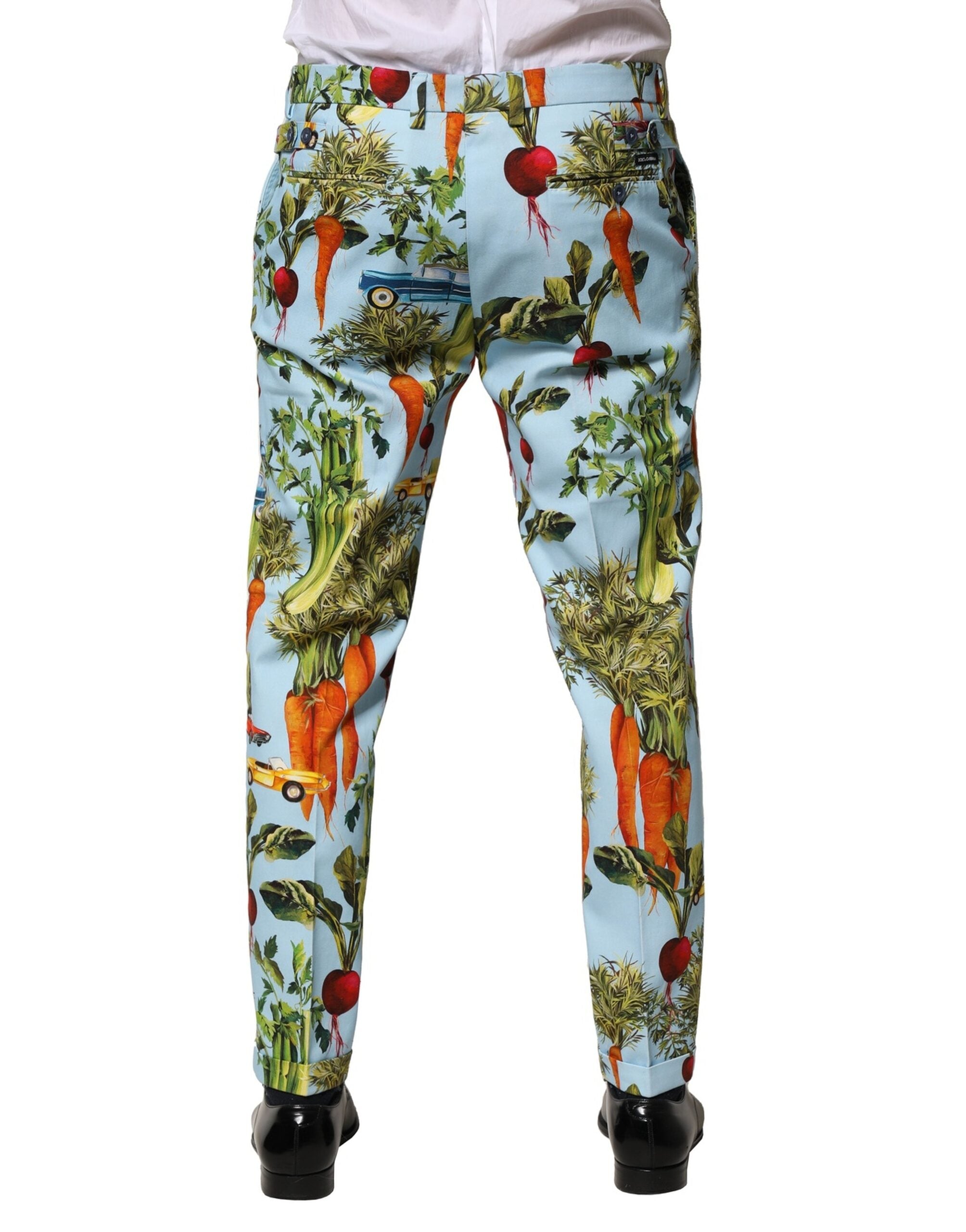Dolce & Gabbana Multicolor Cotton Tapered Men Pants