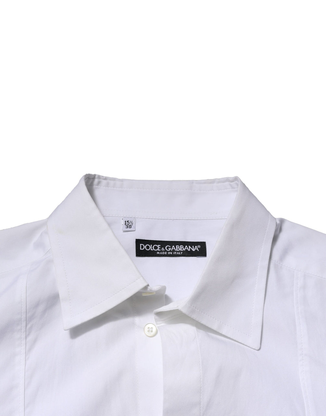 Dolce & Gabbana White Poplin Cotton Formal Men Dress Shirt