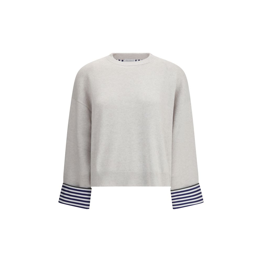 Brunello Cucinelli Gray Cashmere Sweater