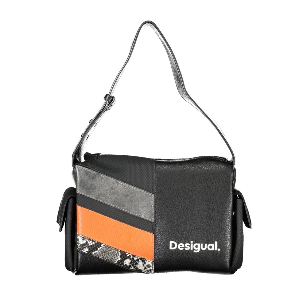 Desigual Nero Poliuretano Women Handbag