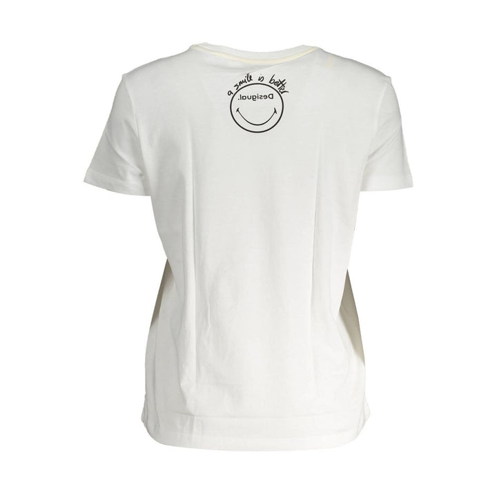 Desigual Bianco Cotton Women T-Shirt