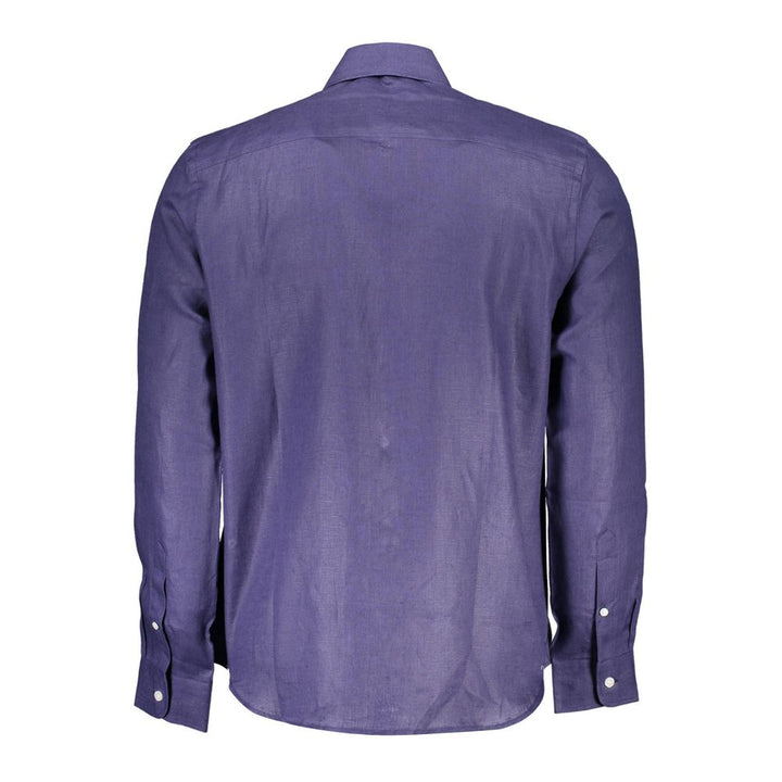 North Sails Blu Linen Men Shirt