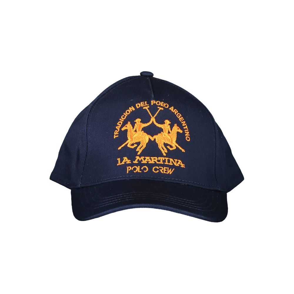 La Martina Blue Cotton Men Cap