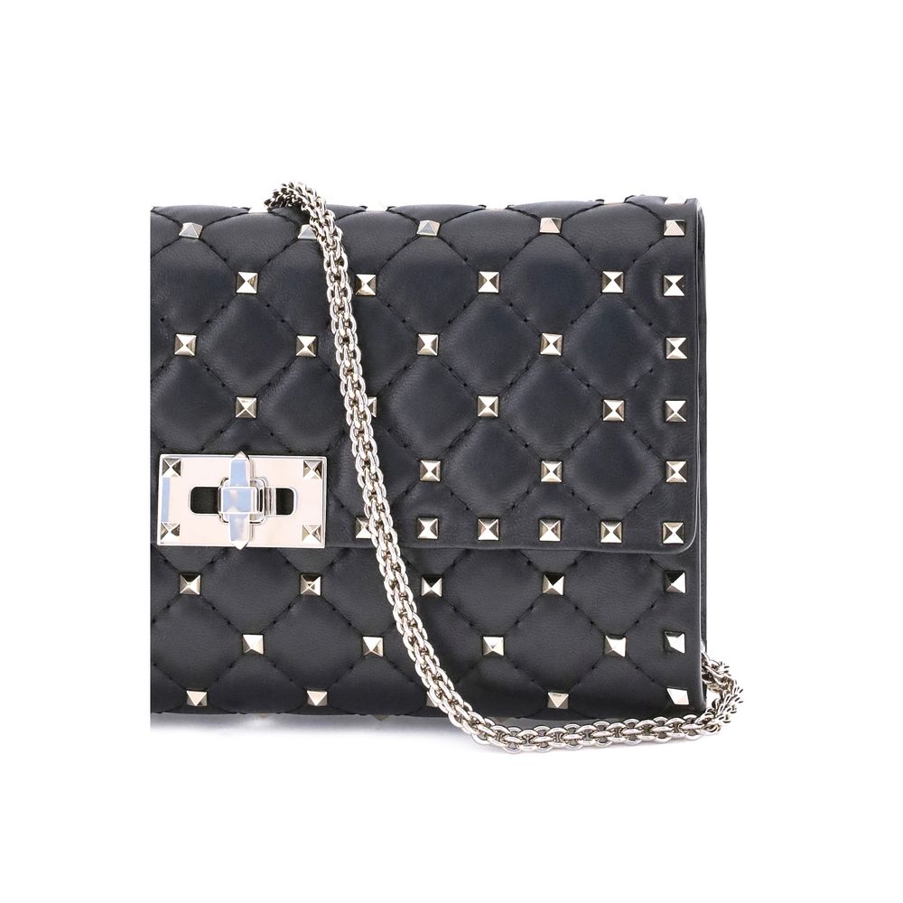 Valentino Garavani Black Lamb Ovis Aries Aries Shoulder Bag