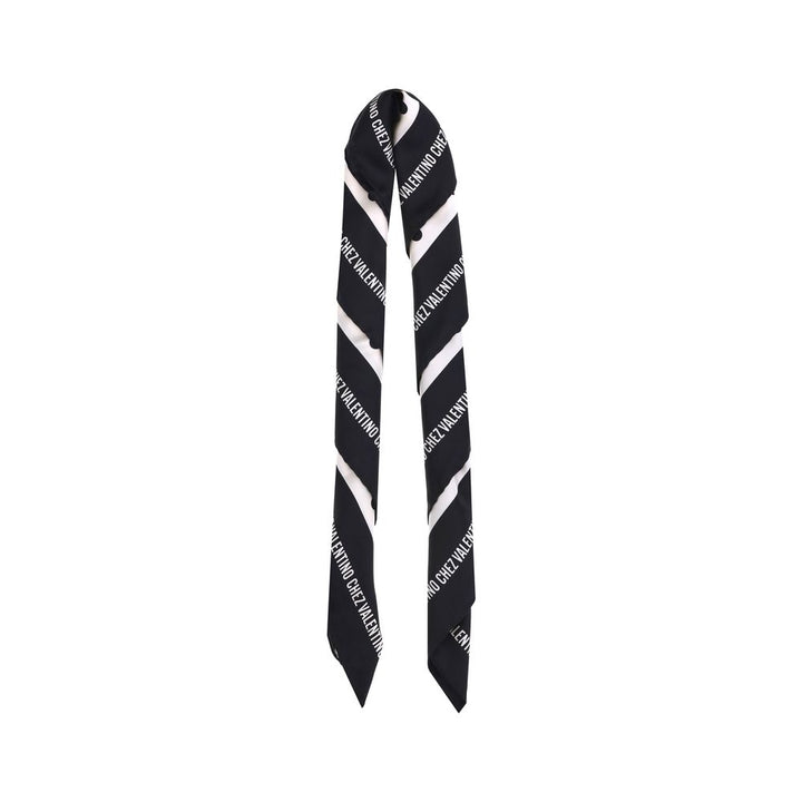 Valentino Garavani Black Silk Scarf