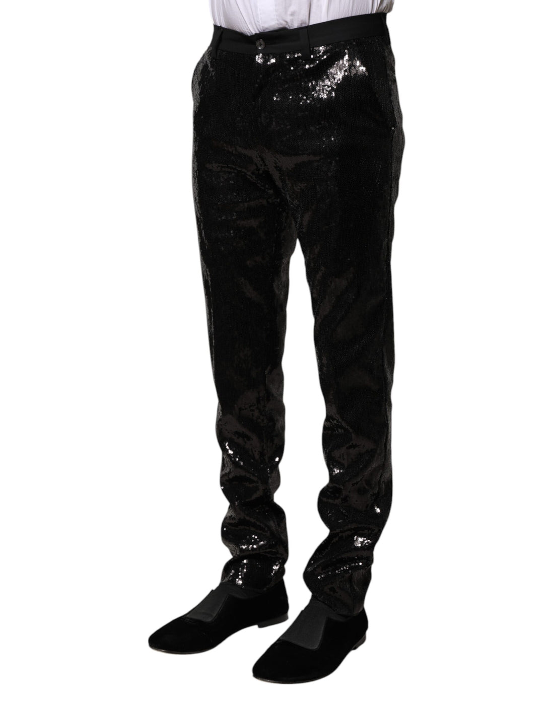 Dolce & Gabbana Black Sequined Embellishment Pants