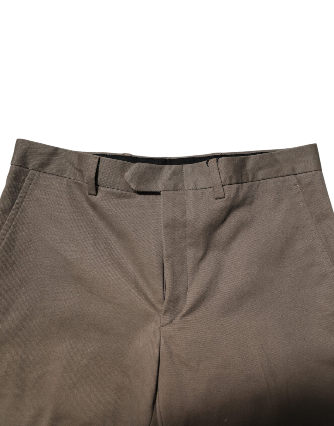 BENCIVENGA Brown Cotton Tapered Formal Dress Pants