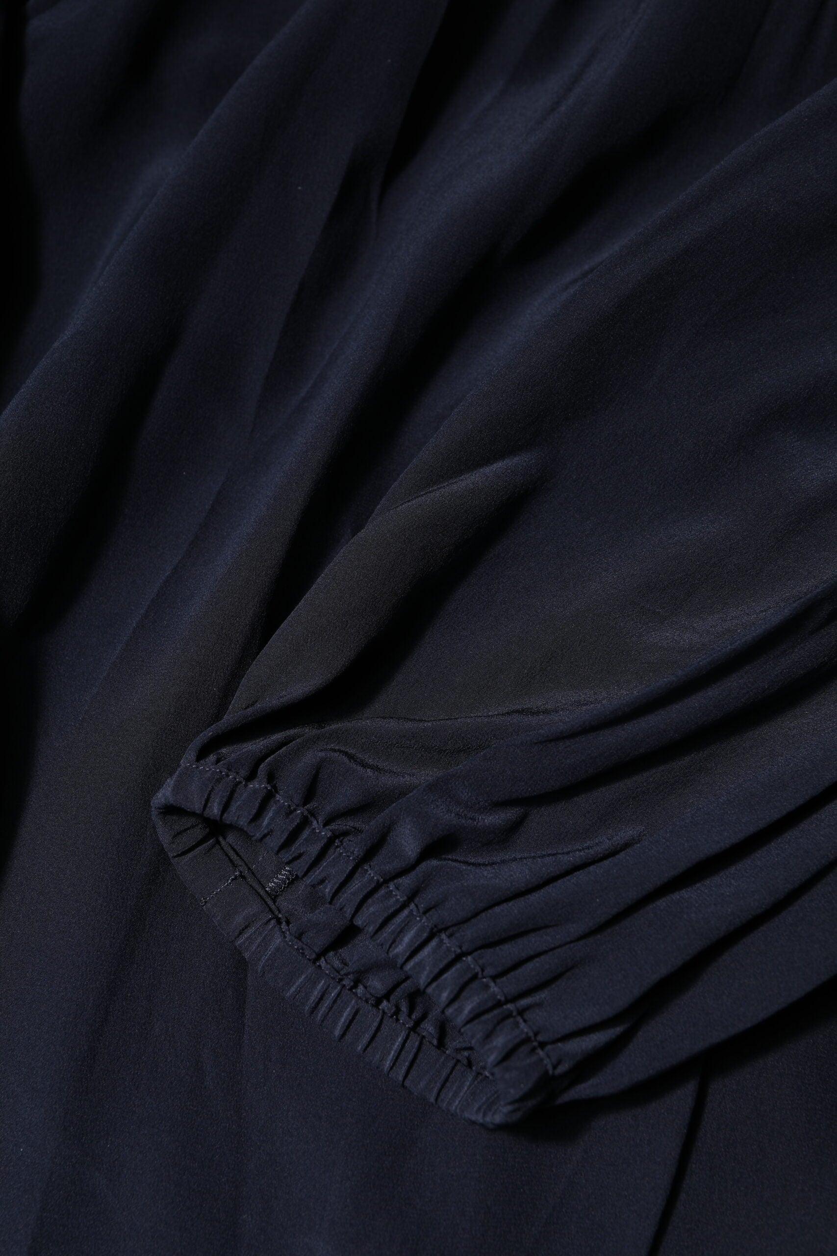 Dolce & Gabbana Blue Silk Mock Neck Long Sleeves Blouse Top