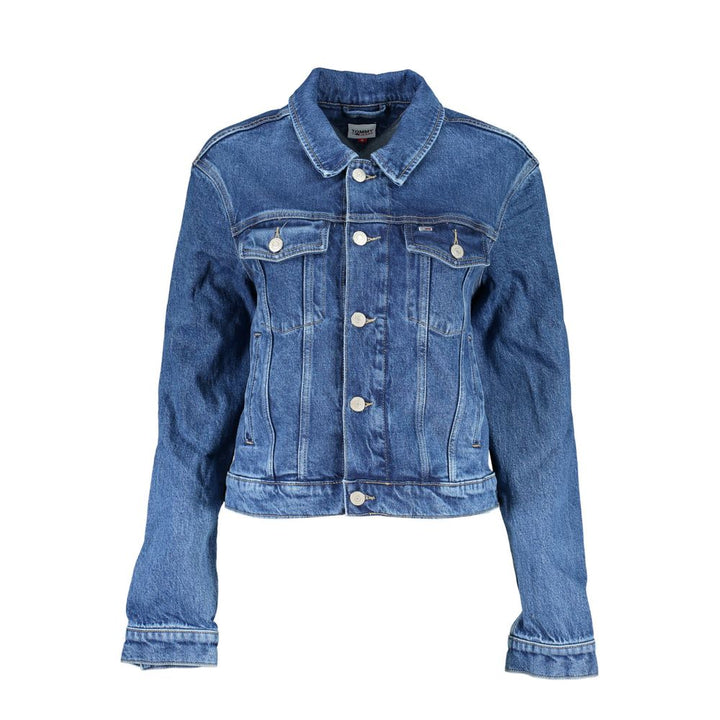 Tommy Hilfiger Blue Cotton Women Jacket
