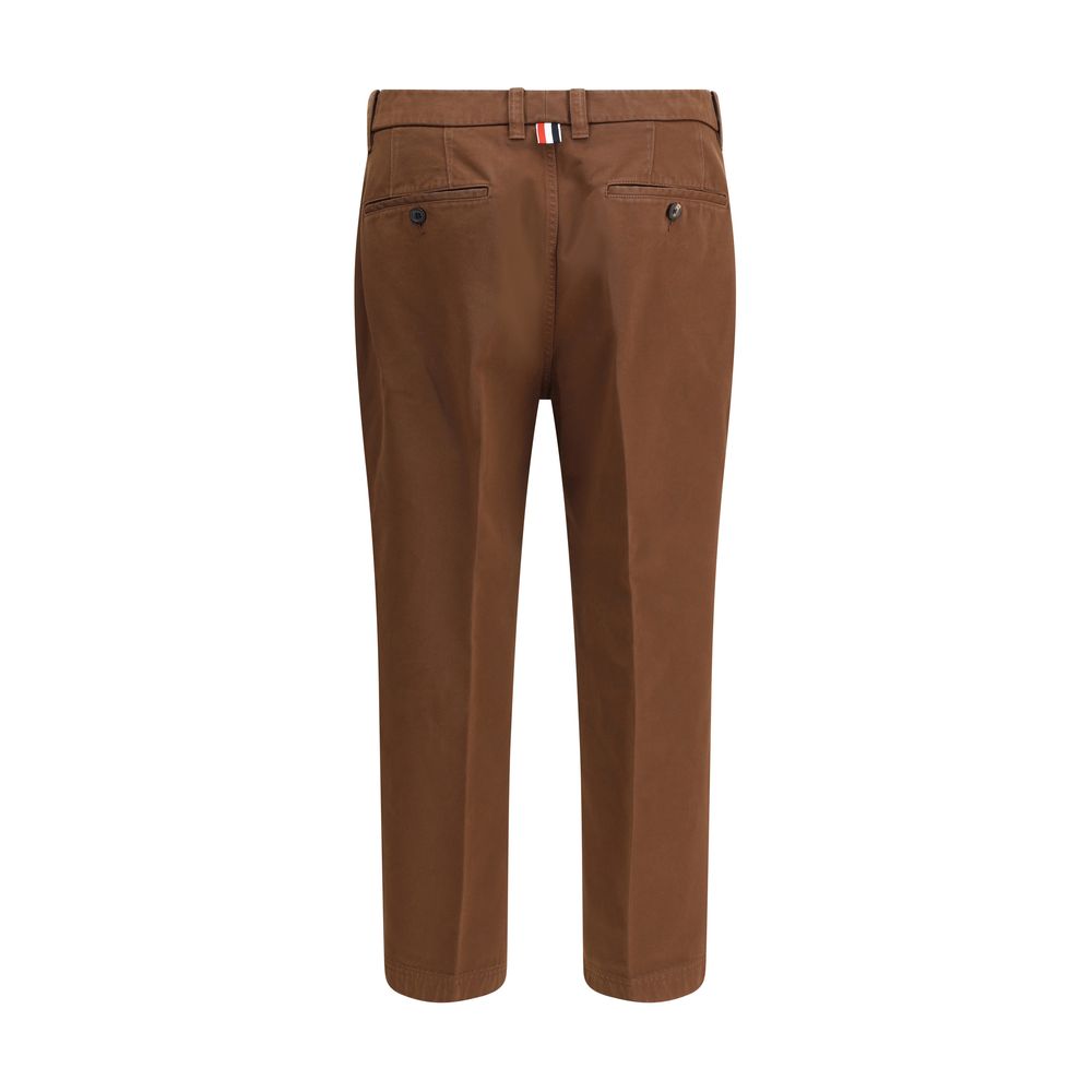 Thom Browne Brown Cotton Casual Pants