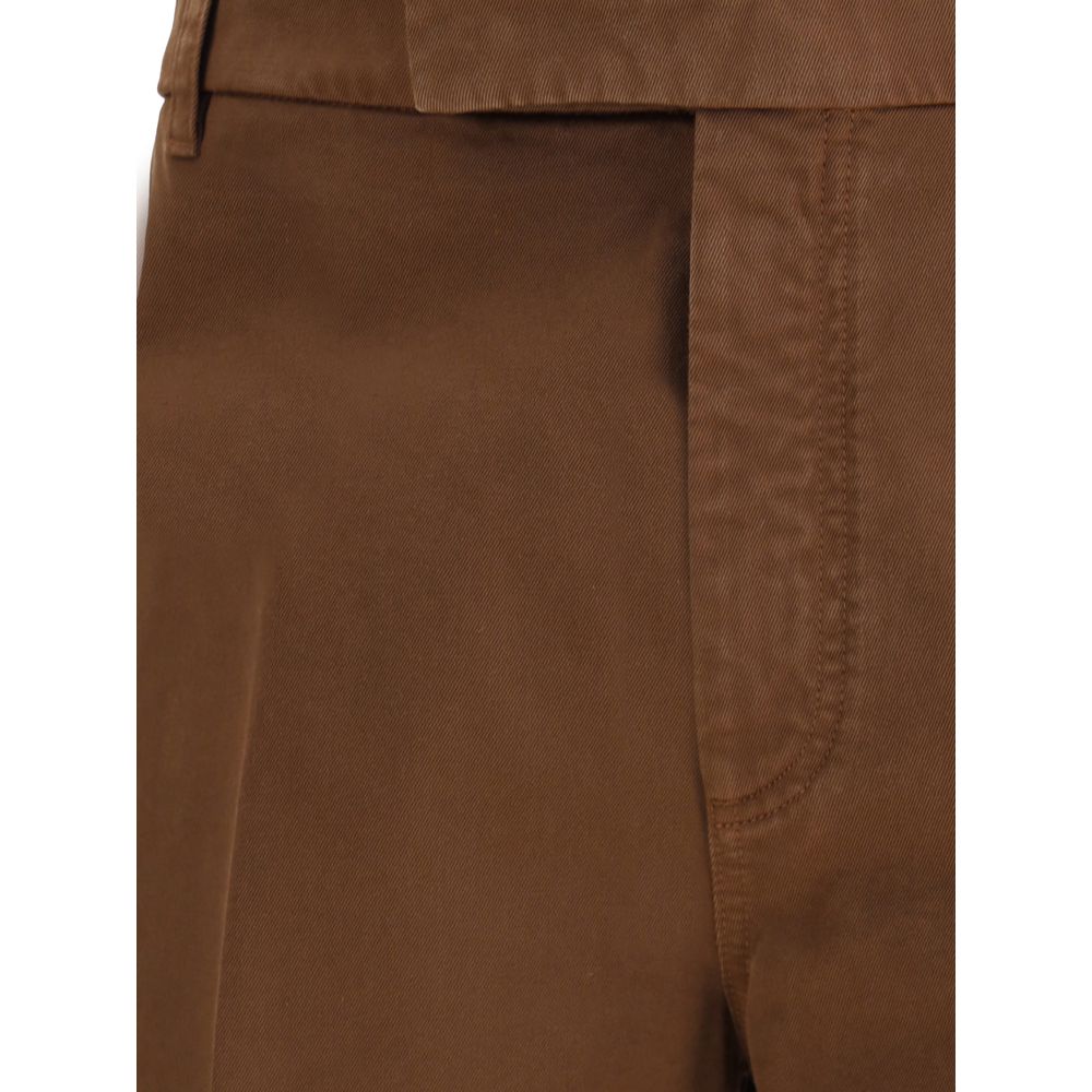 Thom Browne Brown Cotton Casual Pants