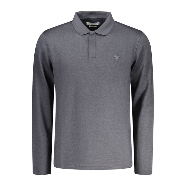 Guess Jeans Black Cotton Men Polo