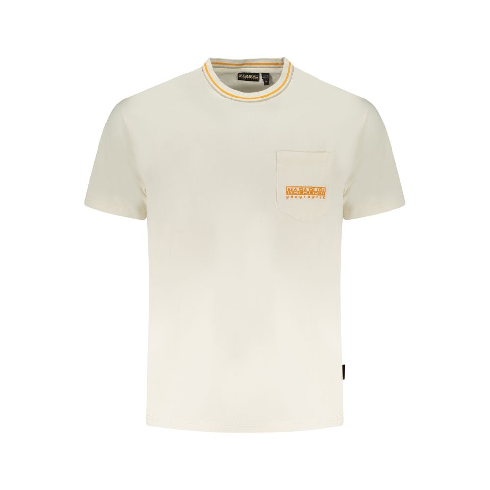 Napapijri White Organic Cotton Men's T-Shirt