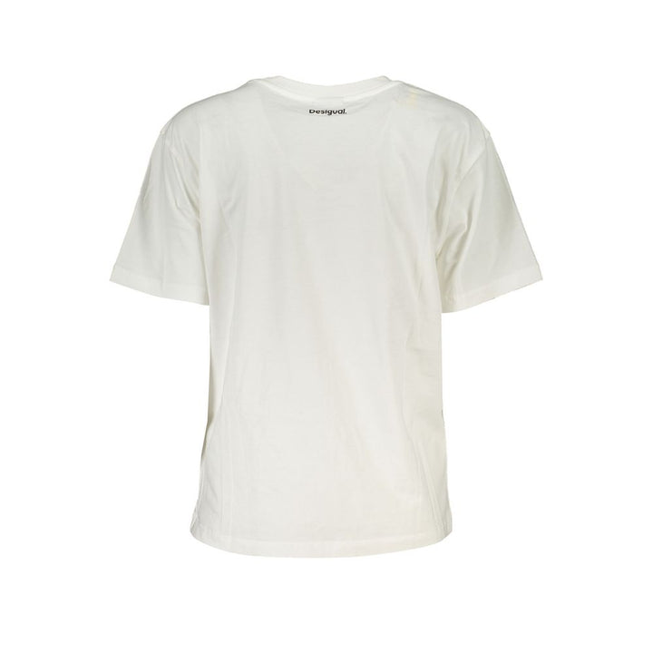 Desigual White Cotton Women T-Shirt