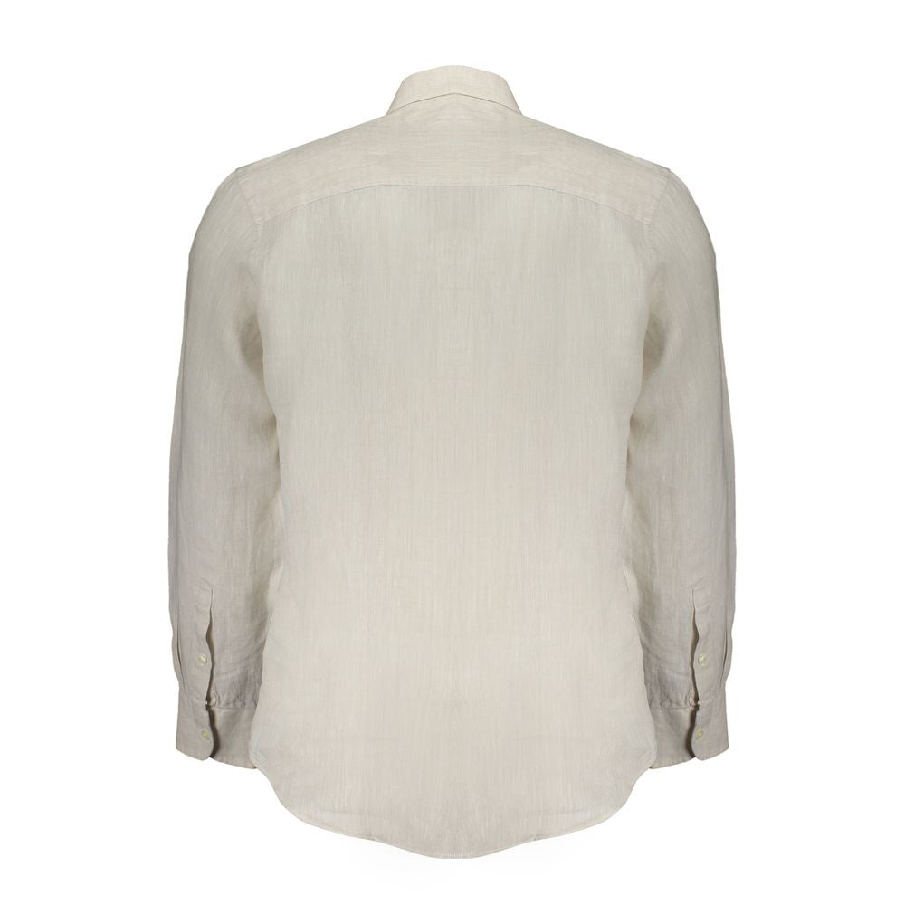 North Sails Beige Linen Men Shirt