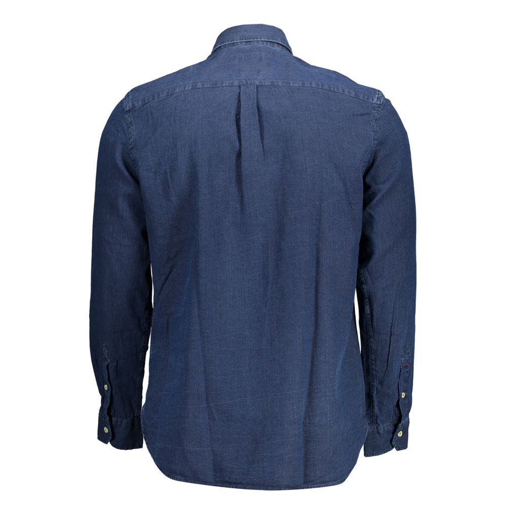 U.S. POLO ASSN. Blue Cotton Men's Dress Shirt