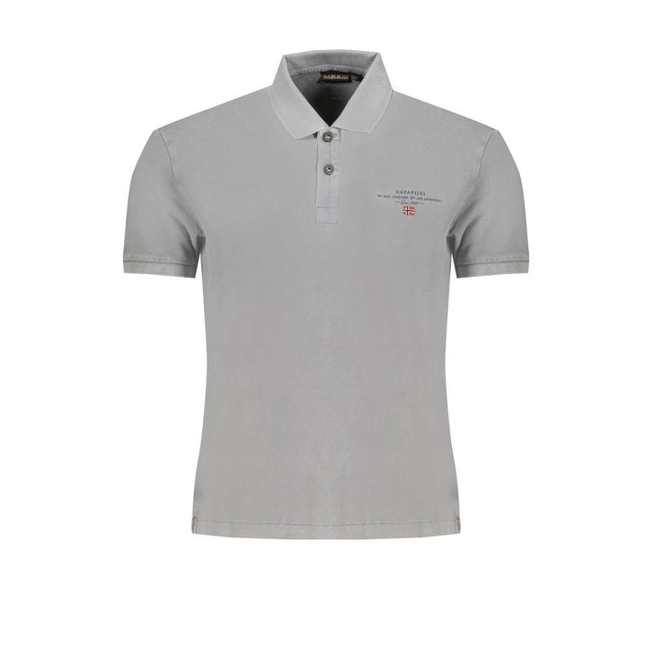 Napapijri Brown Cotton Men Polo Shirt