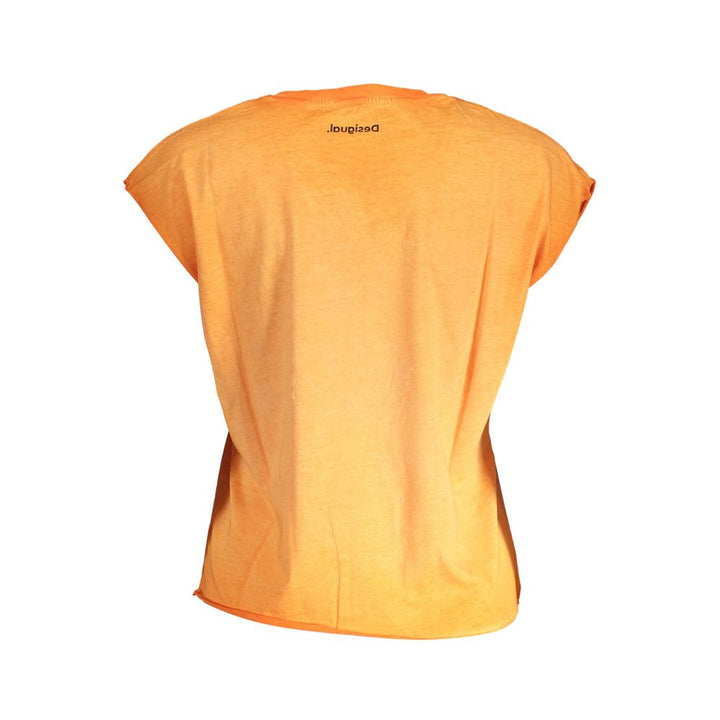 Desigual Arancione Cotton Women T-Shirt