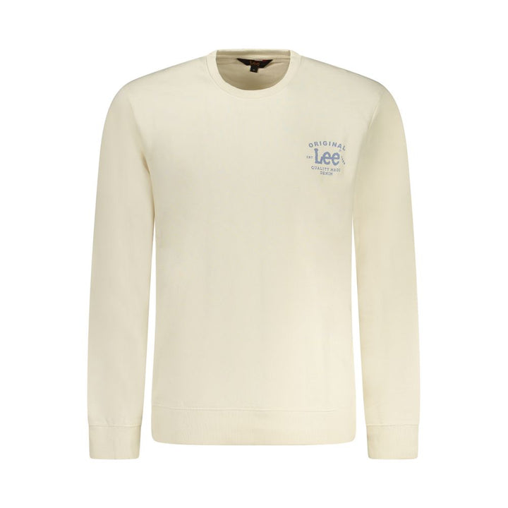 Lee Beige Cotton Men Sweatshirt