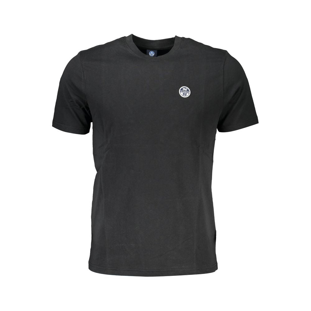 North Sails Black Cotton Men T-Shirt