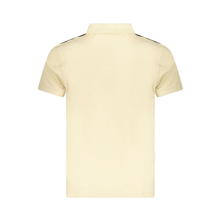 Cavalli Class Beige Cotton Men Polo Shirt