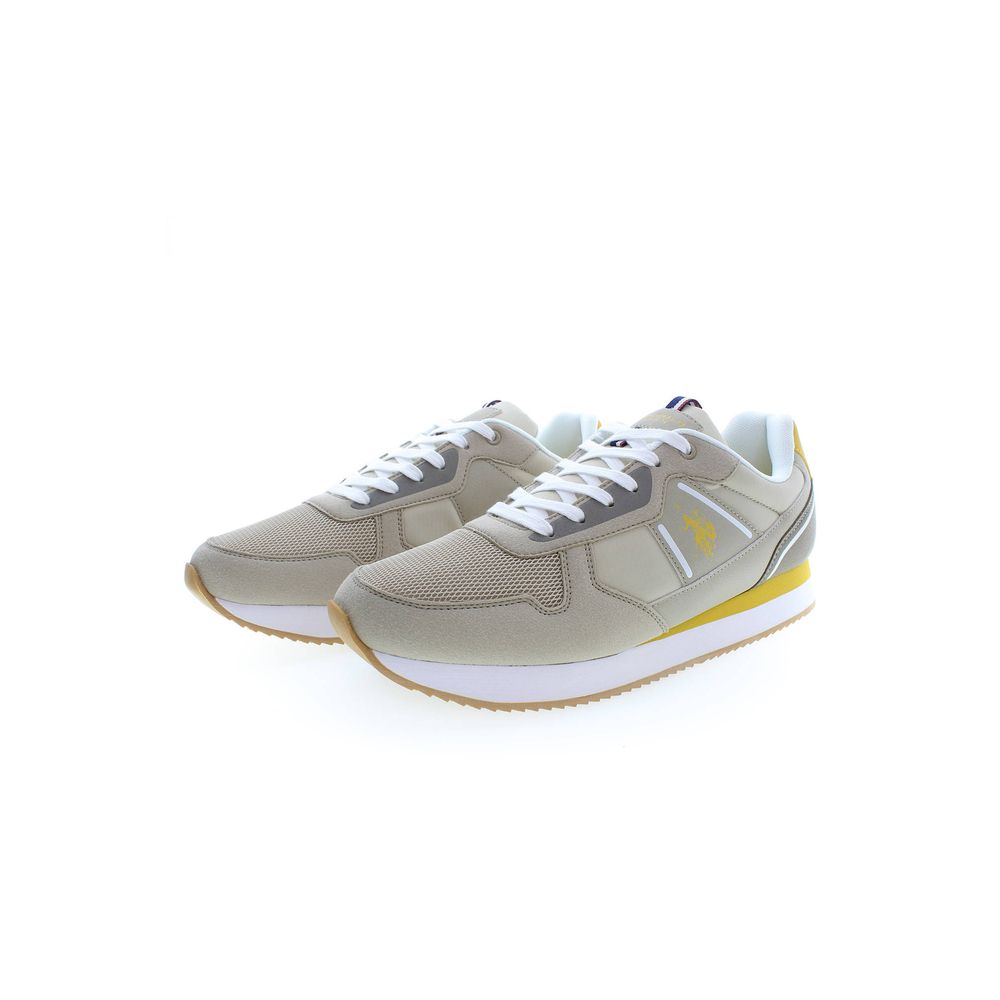 U.S. POLO ASSN. Beige Polyurethane Men Sneaker