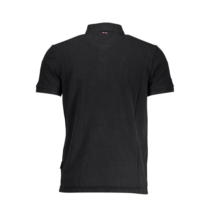 Napapijri Nero Cotton Men Polo Shirt