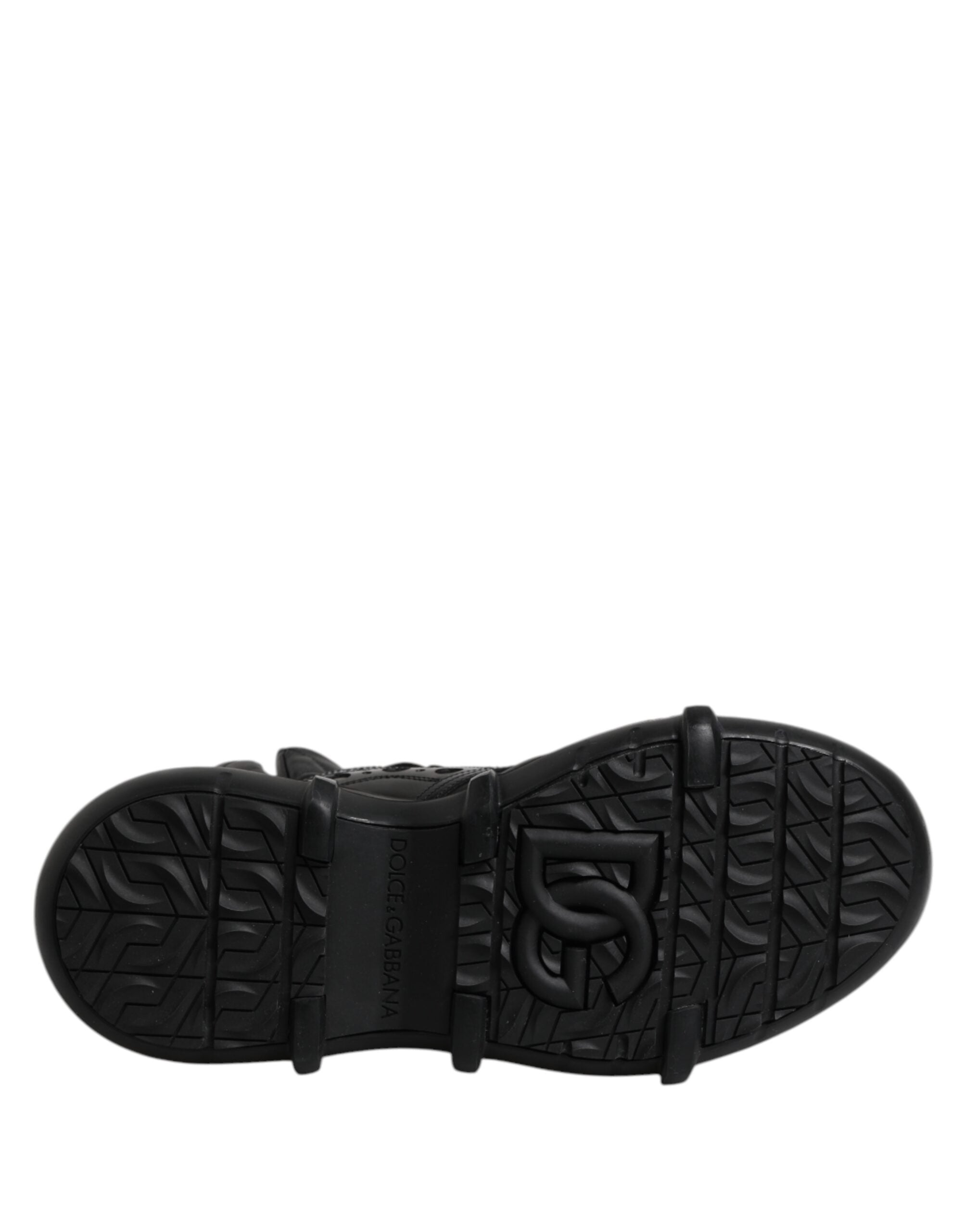 Dolce & Gabbana Black Leather Casual Mens Ankle Boots Shoes