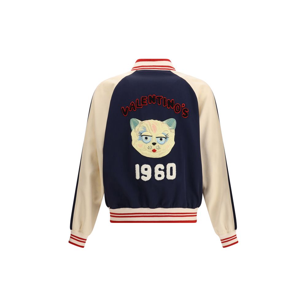 Valentino Multicolor Fleece Wool Bomber