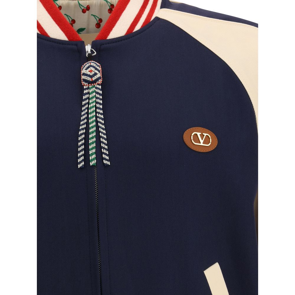 Valentino Multicolor Fleece Wool Bomber