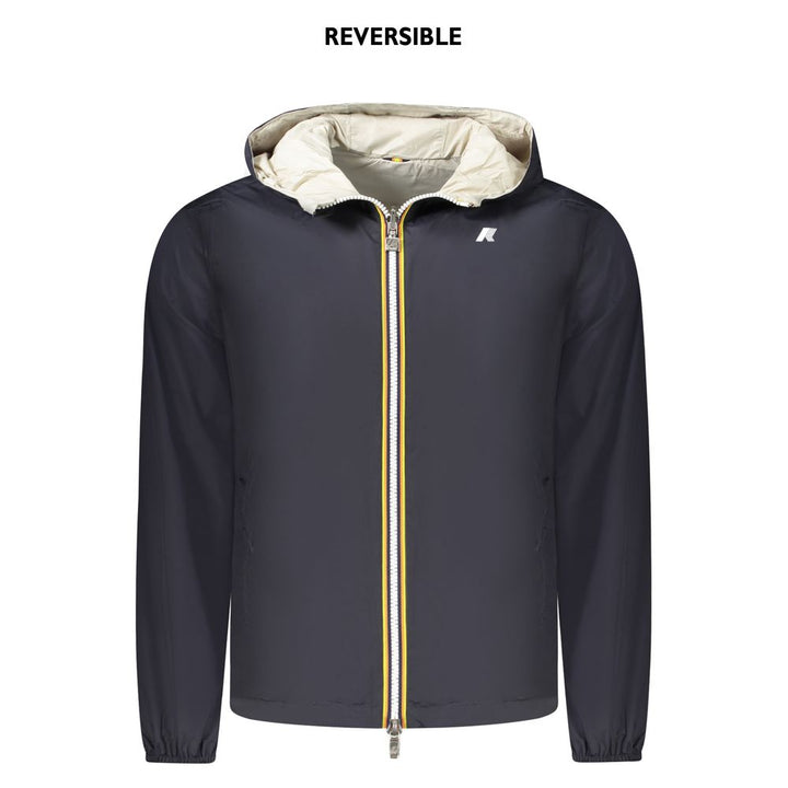 K-WAY Blue Recycled Nylon Men Jacket