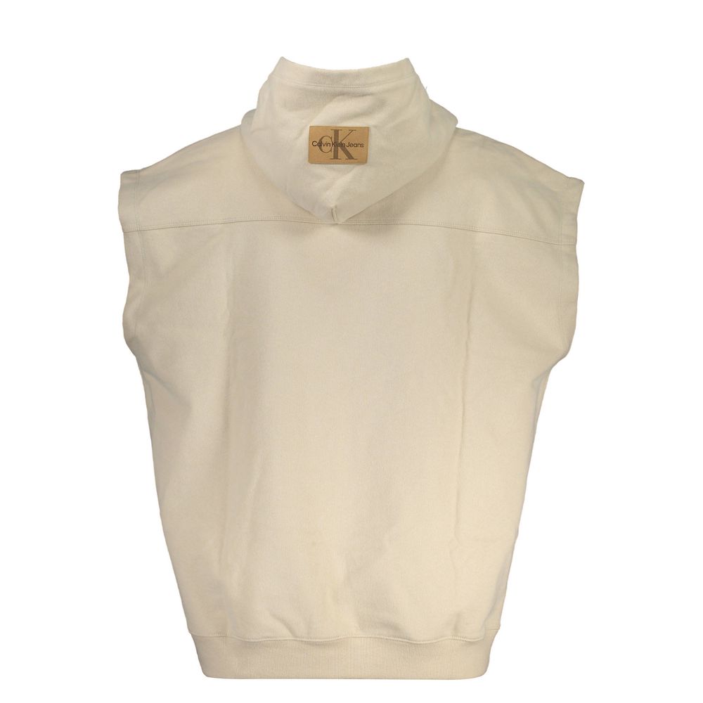 Calvin Klein Beige Cotton Men's Hooded Sweatshirt