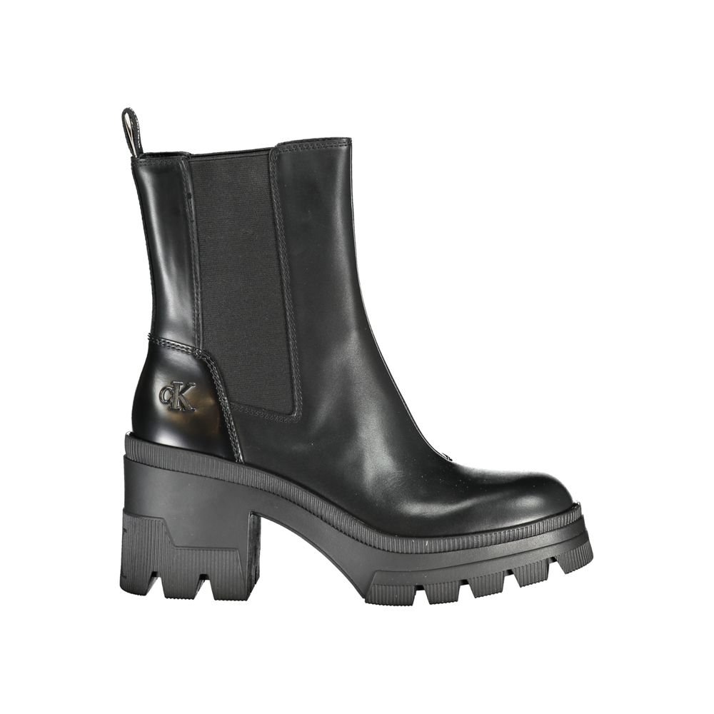 Calvin Klein Black Polyurethane Women Stivaletto