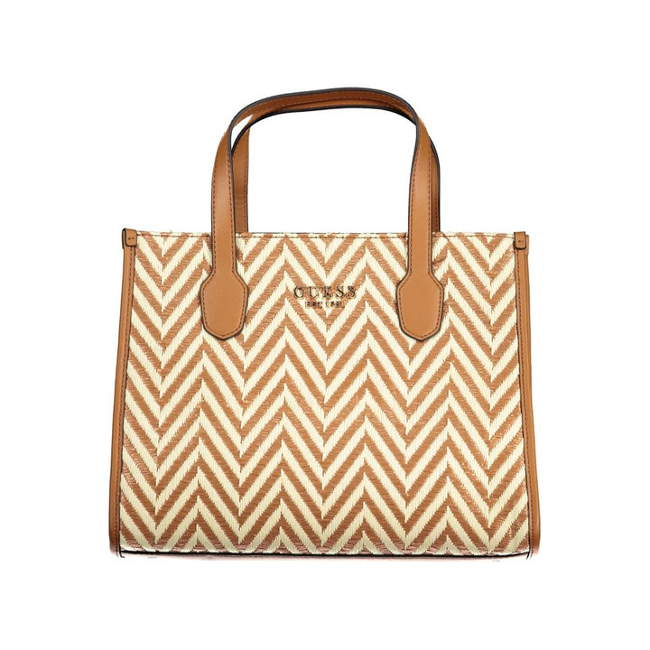 Guess Jeans Marrone Polyester Women's Handbag
