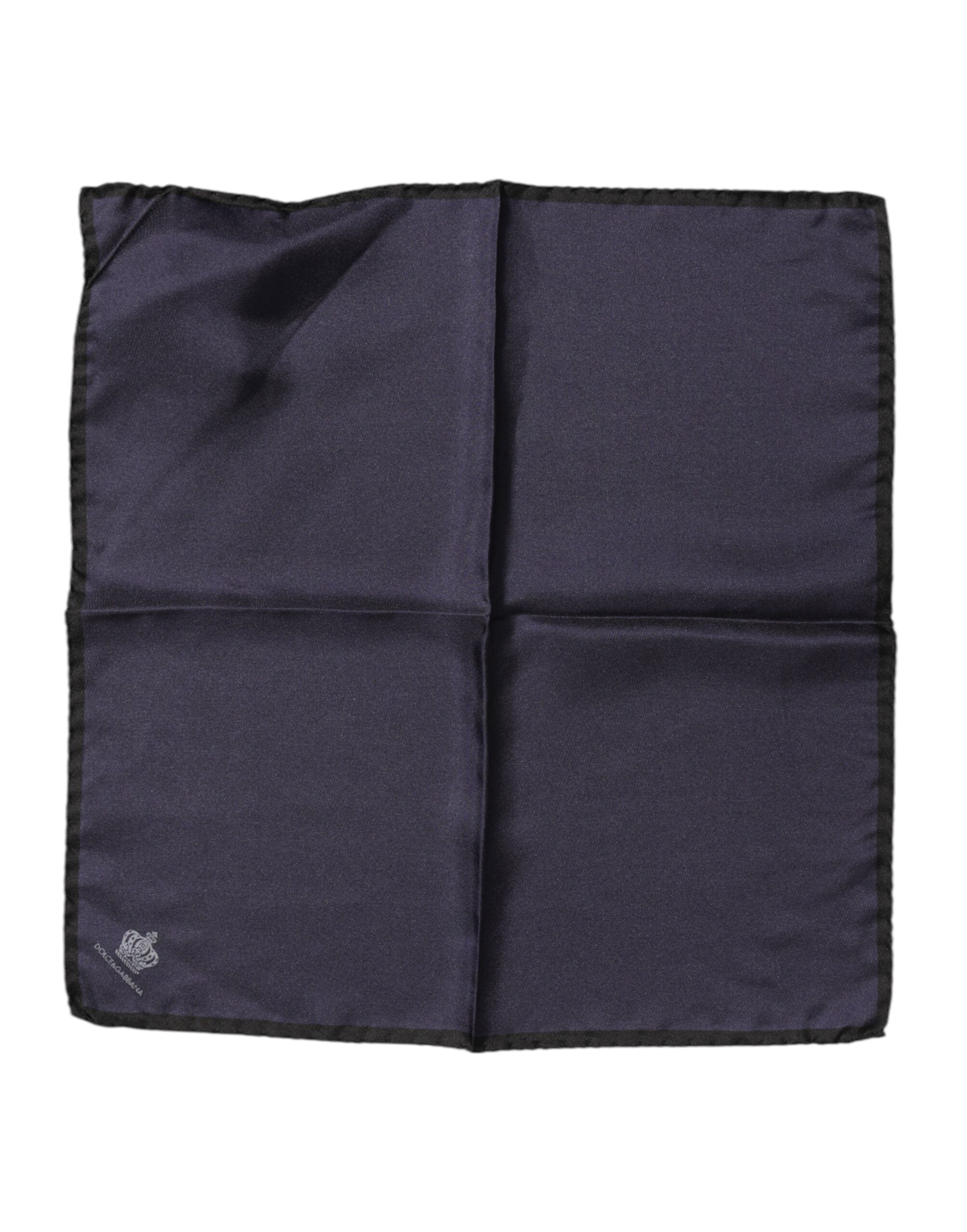 Dolce & Gabbana Blue DG Crown Silk Square Men Foulard Scarf