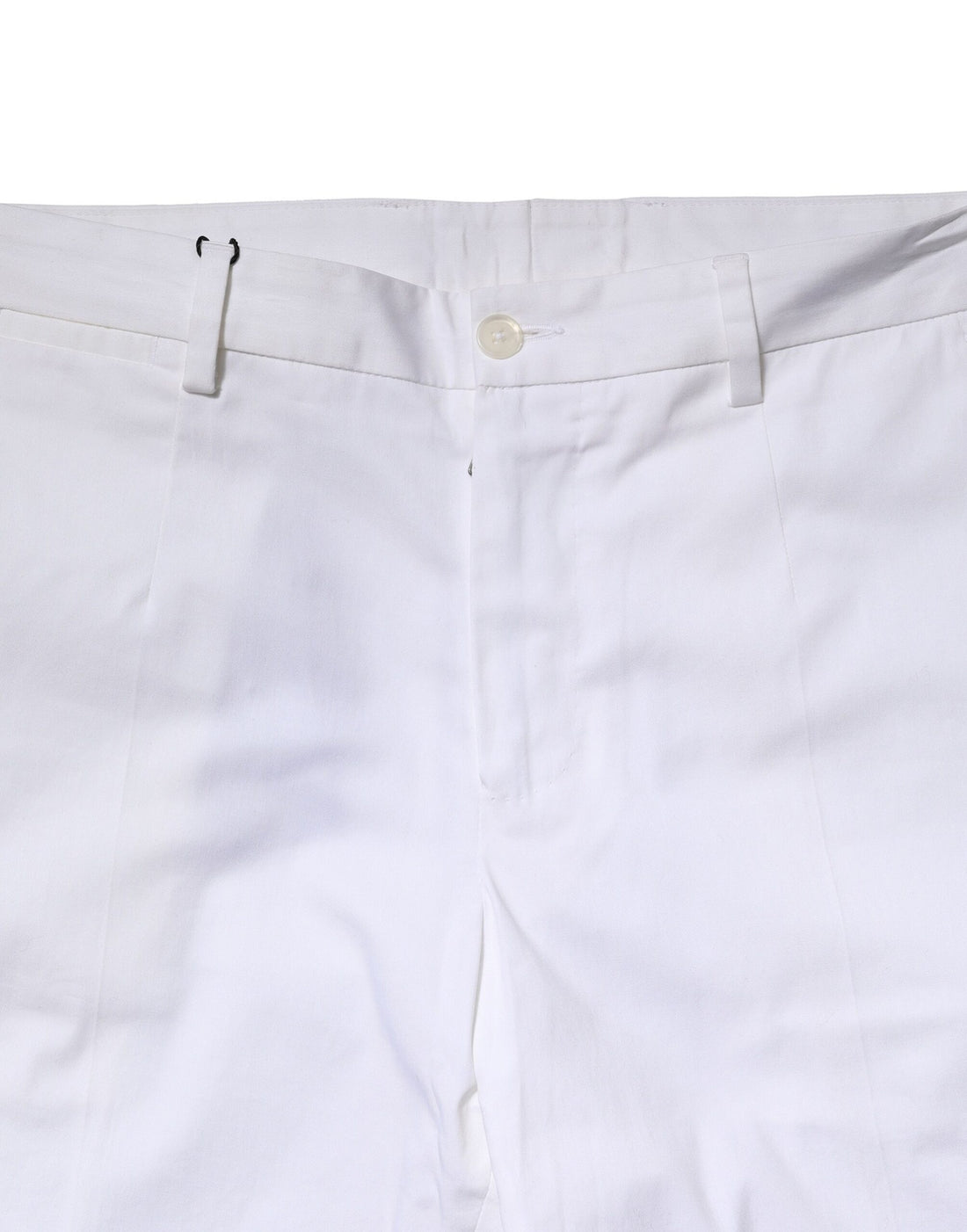 Dolce & Gabbana White Cotton Straight Logo Men Pants