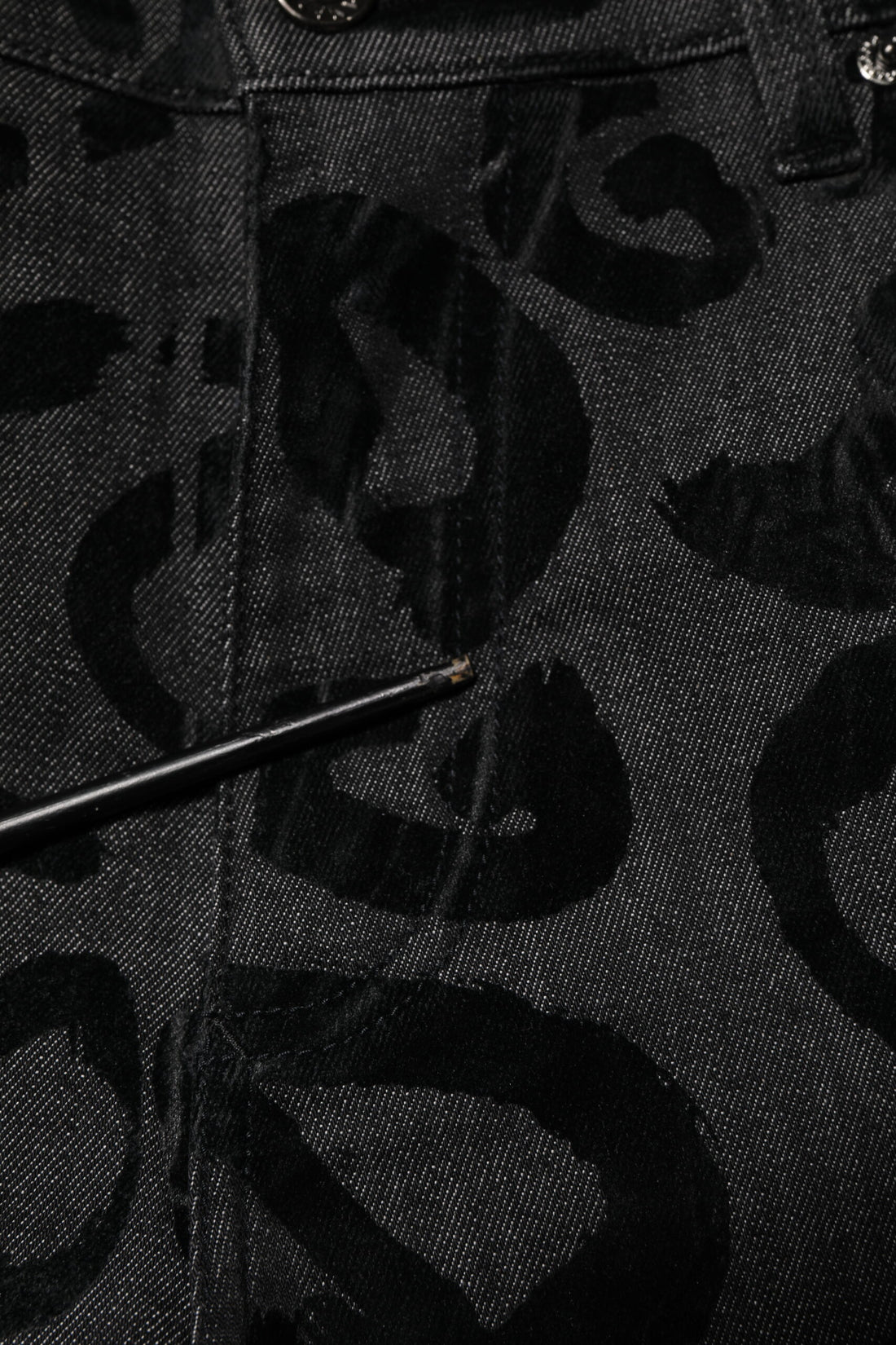 Dolce & Gabbana Gray Cotton DG Logo Straight Men Denim Jeans