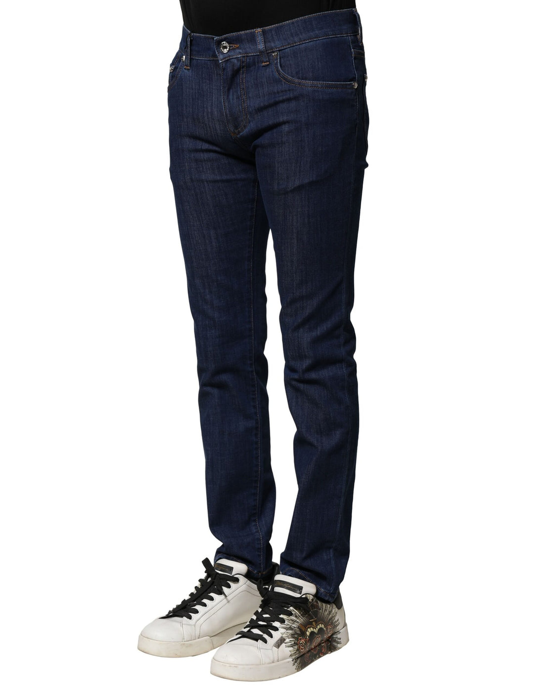 Dolce & Gabbana Blue Cotton Stretch Skinny Men Denim Jeans