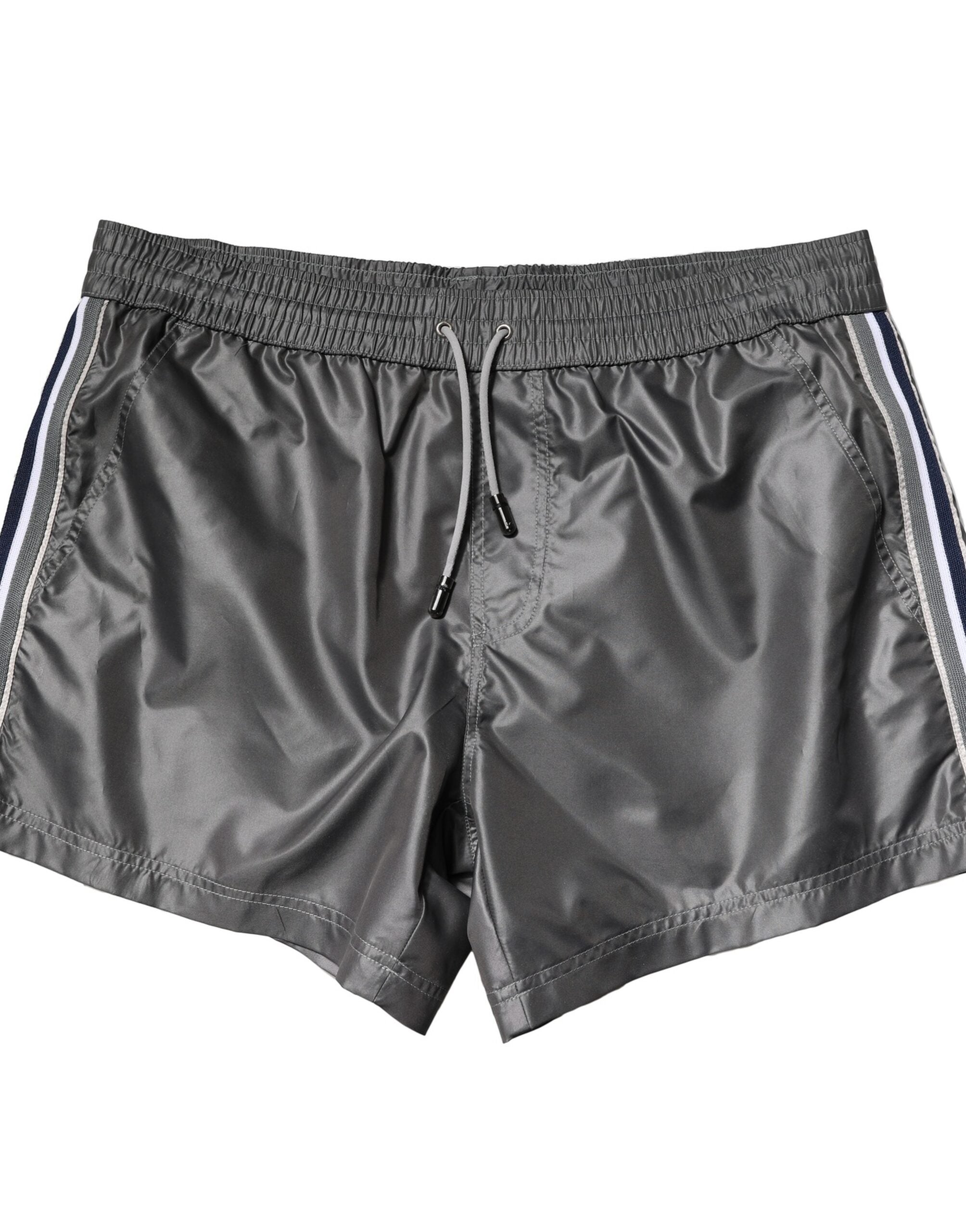 Dolce & Gabbana Gray Polyester Mid Waist Casual Bermuda Shorts