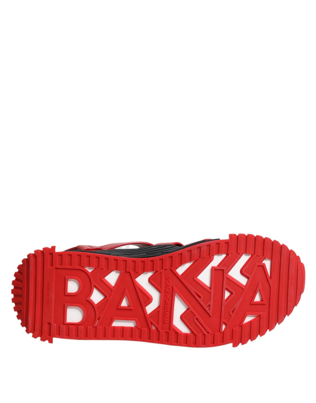 Dolce & Gabbana Red Black Leather Ankle Strap Sandals Shoes