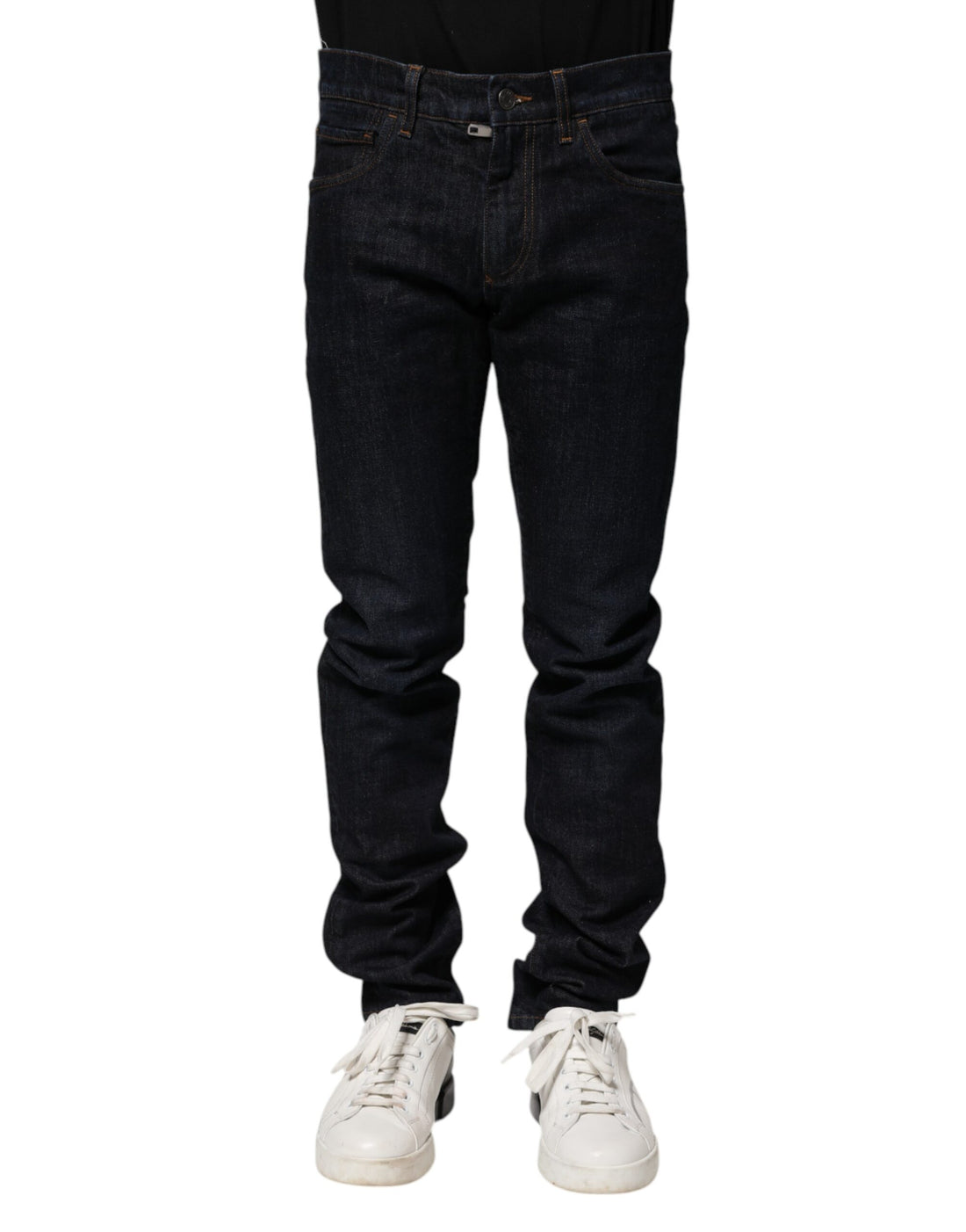 Dolce & Gabbana Black Cotton Skinny Denim Men Jeans