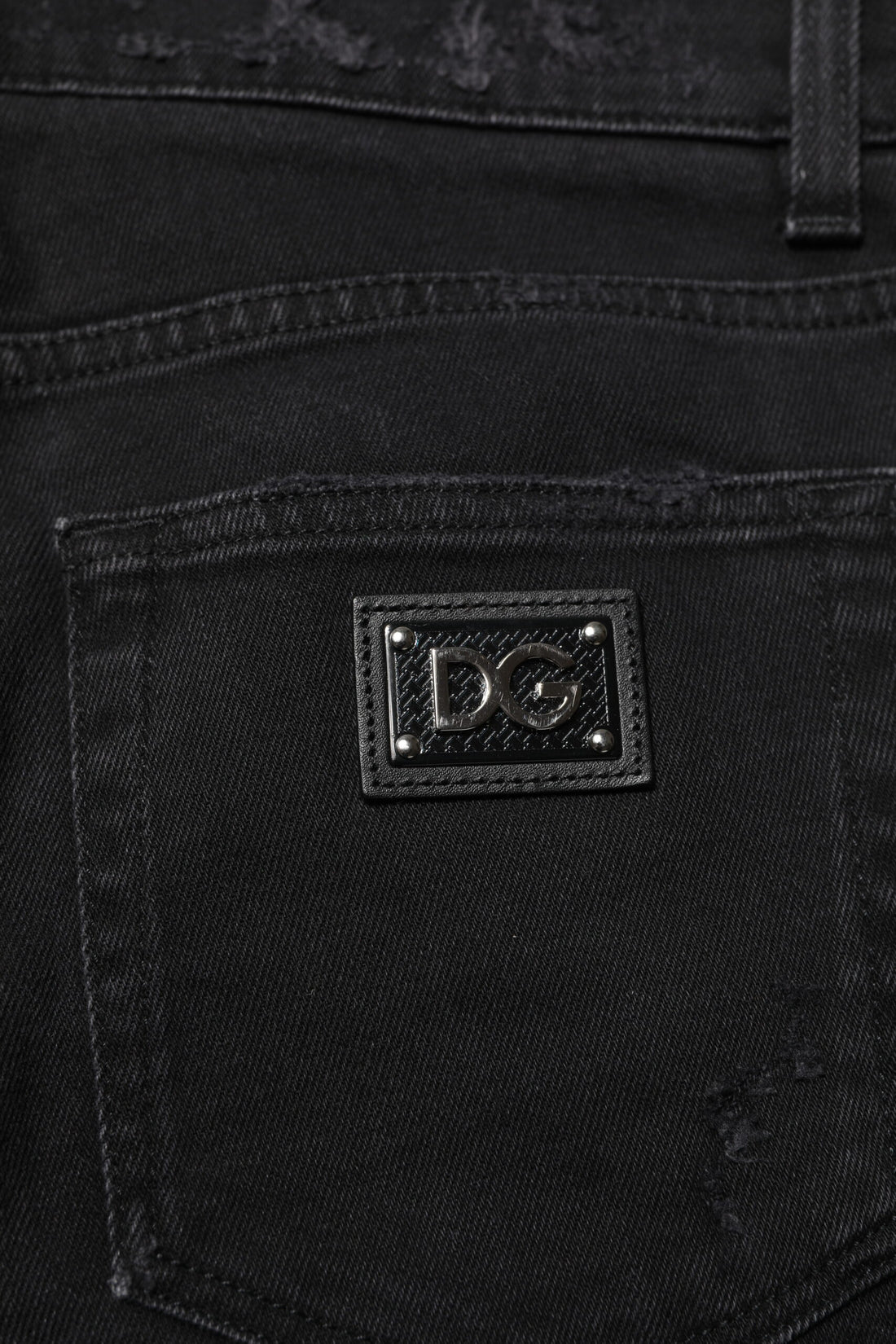 Dolce & Gabbana Black Cotton Skinny Men Denim Jeans