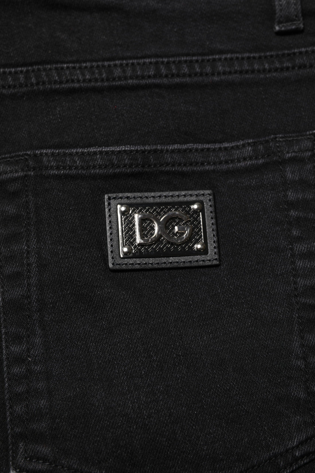 Dolce & Gabbana Black Cotton Skinny Men Denim Jeans