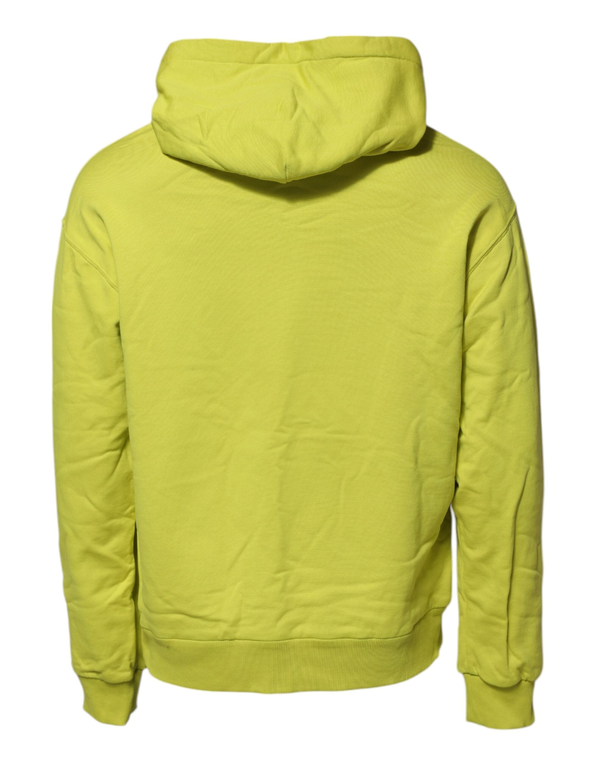 Dolce & Gabbana Green Cotton Hooded Logo Sweatshirt Sweater