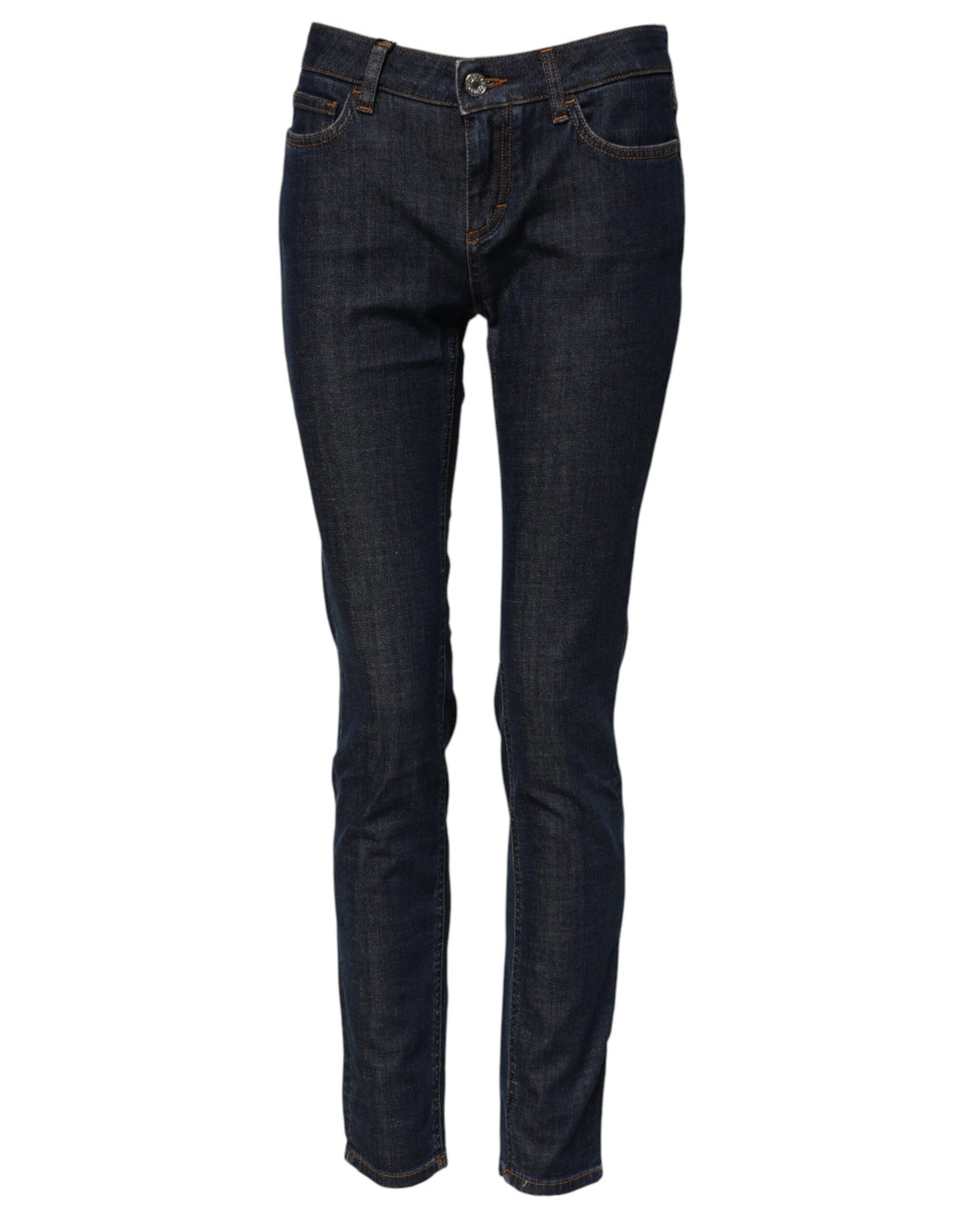 Dolce & Gabbana Blue Skinny Cotton Mid Waisted Denim Jeans
