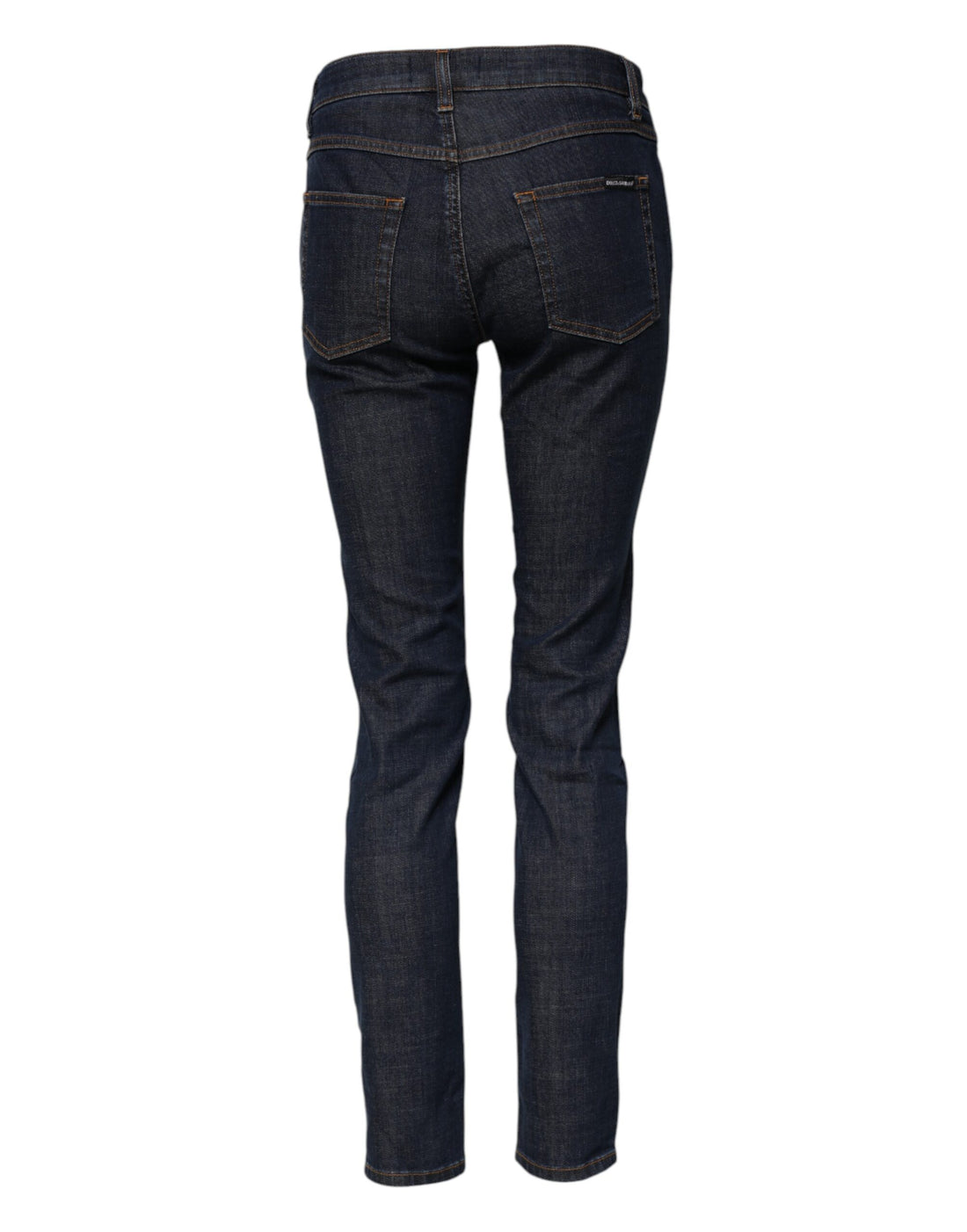 Dolce & Gabbana Blue Skinny Cotton Mid Waisted Denim Jeans