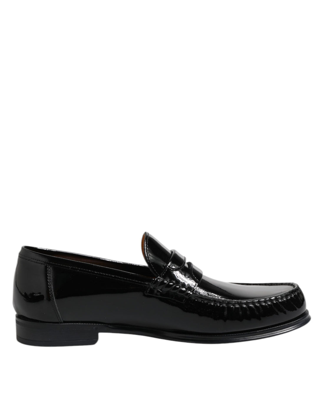 Dolce & Gabbana Black Leather Slip On Loafers Dress Shoes