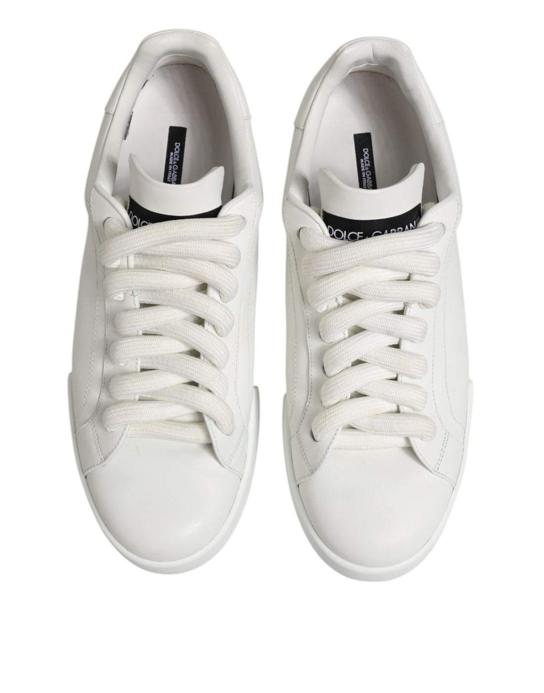 Dolce & Gabbana White Logo Lace Up Low Top Men Sneakers Shoes