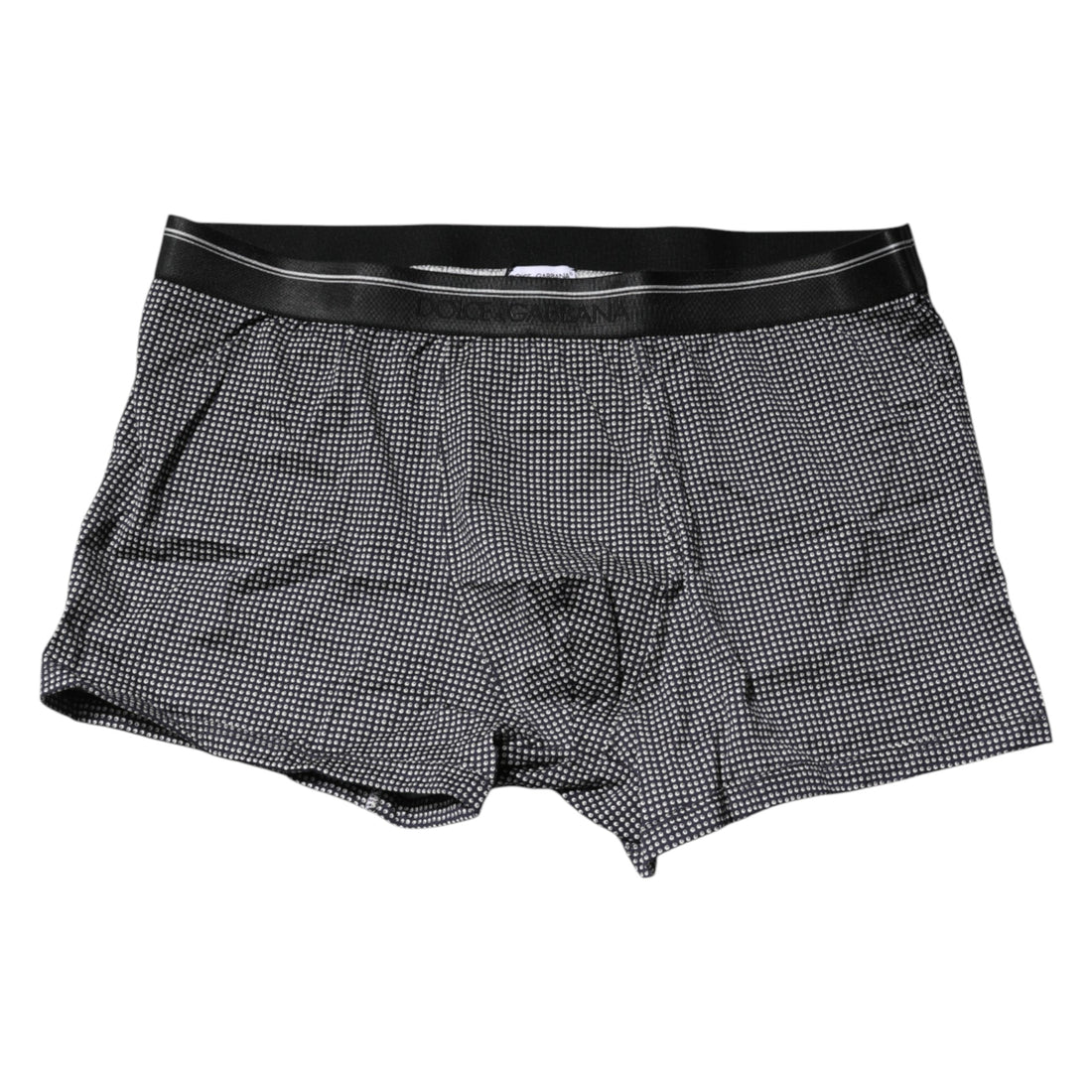 Dolce & Gabbana Gray Printed Cotton Boxer Short Underwear